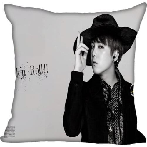 New Custom FTISLAND Lee HongKi Pillowcases Printed Square Silk Pillowcase Home Decorative zipper Satin Pillowcases (One Side)