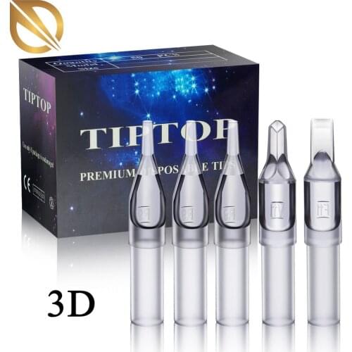 Disposable Tattoo Tips 50PCS 3DT Tattoo Tips Kits for Tattoo Needles Diamond Sterilize Plastic Tattoo Tips Tattoo Supplies