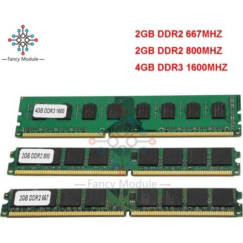 2GB DDR2 667/800MHZ 4GB DDR3 1600MhzDIMM PC2-6400 240Pin Memory RAM For AMD CPU Motherboard Desktop Computer 800D2N6/2G