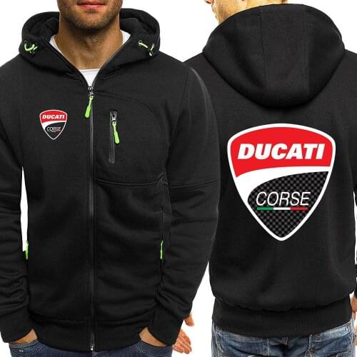 2021 Autumn Ducati Logo Mens Sports Tops Jackets Men/Women Anime Coat Comfortable Pullovers Streetwear Couples Cartoon Zipper
