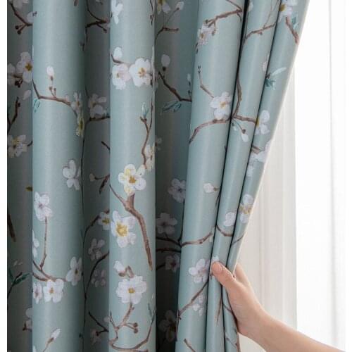 Pastoral White Floral Print Simplicity Window Curtains Drapes Curtains For Living Room Kitchen Bedroom Home Decor Cortinas