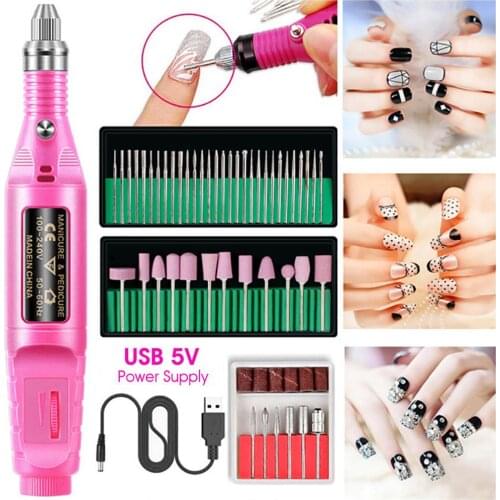 Professional Electric Nail File Drill Manicure Pedicure Machine Set Portable