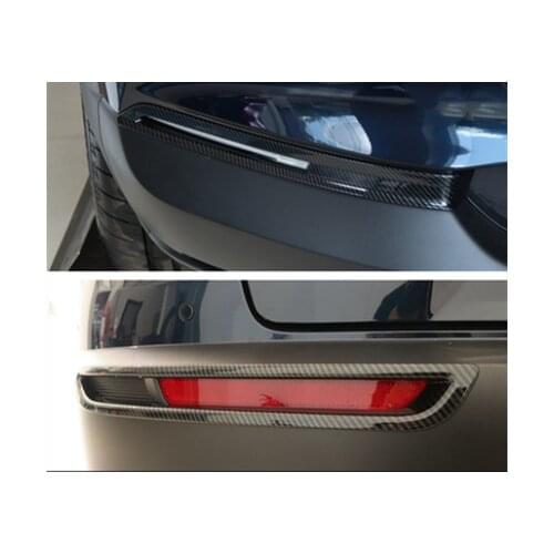 Carbon fibre/ABS Chrome Car Fog Light Cover Trim Sticker Rear Bumper Decoration Lamp Styling For Mazda CX30 CX-30 2020 2021