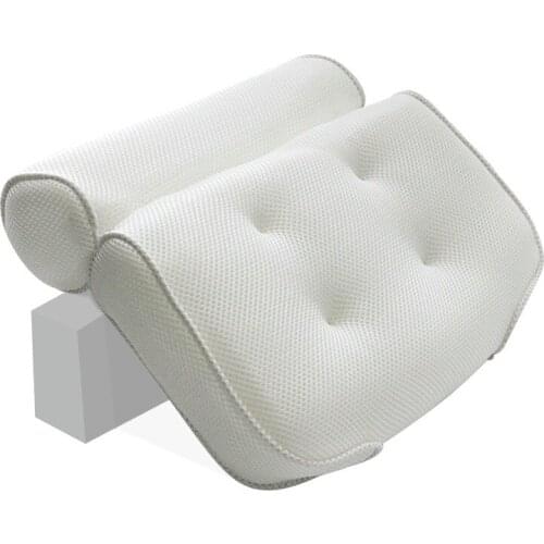 Thickened Bath Pillow Soft SPA Headrest Bathtub Pillow With Backrest Suction Cup Neck Cushion Bathroom Accessories