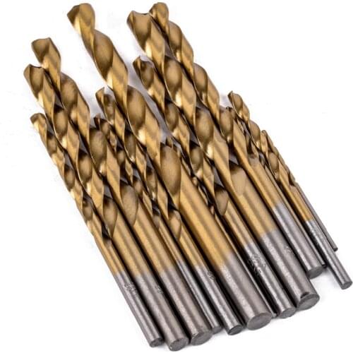 1PCS HSS Drill Bits 1 - 12mm Titanium Tin Coated Twist Jobber Drills for Metal Wood
