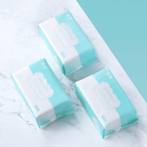 100% Cotton Tissue Cotton Soft Tissue 3Pcs*100 Uds Facial Cotton Tissue Natural Unscented Clean Home Dry Wipes For Travel Double Use Dry and Wet Soft Hygienic Babys Can Used For Remover Easy to Carry