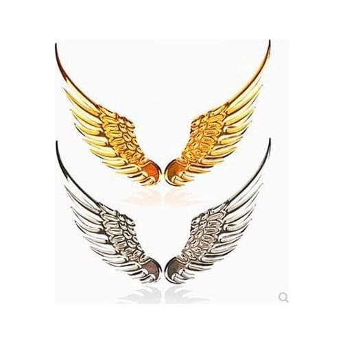 1X 3D Metal Angel Eagle Wings Badge Emblem Decal For Auto Stickers Motorcycle Modified Car Accessories