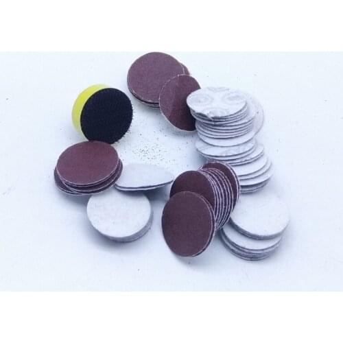2.35 shank Hook and Loop Sanding Pad with 100Pcs 1" Flocking Sandpaper disc 25mm Sanding Disc