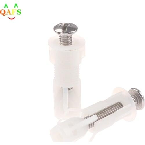2pcs DIY Plastic Toilet Seat Screws Fixings Fit Toilet Seats Hinges Repair Tools