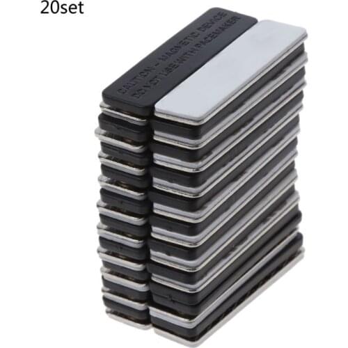 Blank Magnetic Name Badge Holder Identification Reuseable Magnetic Id Card Holders for Jacket Lapel Shirts No Holes 20Pc