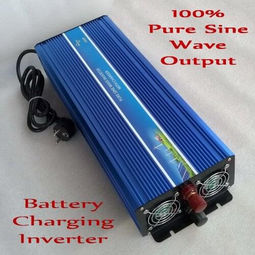 2000W Off Grid Inverter DC12V 24V to AC110V/220V, 100% Pure Sine Wave Output Battery Charging Inverter with peak power 4000W