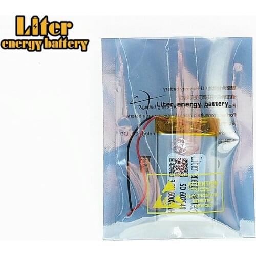 3.7V,600mAH,602540 Polymer lithium ion/Li-po Rechargeable battery for DVD,MP3,MP4,TOY,GPS,SMART WATCH,Led Lamp Bluetooth speaker