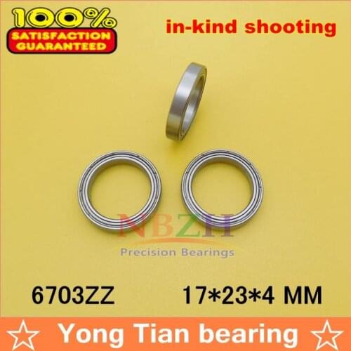 50pcs free shipping The high quality of ultra-thin deep groove ball bearings 61703ZZ 6703ZZ 17*23*4 mm