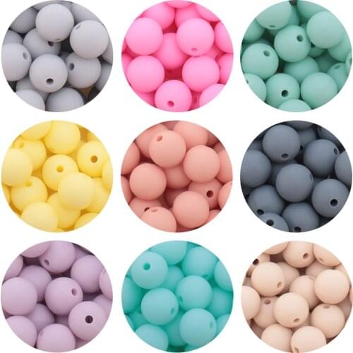500PCS Silicone Beads 9mm Teething Beads Bpa FreeChewable Diy Silicone Baby Teether Products Newborn Nurse Gift