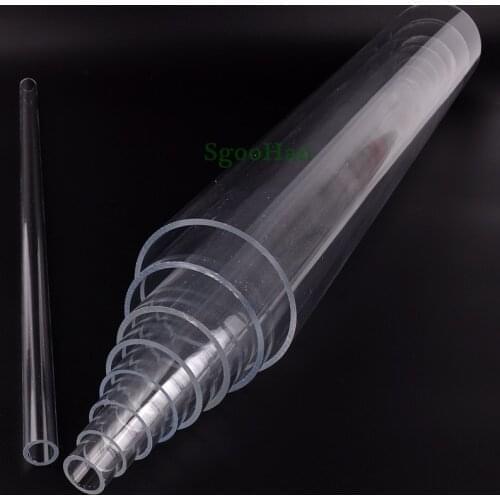 500 pieces, OD 25mm, length 9cm and 500 pieces, OD 50mm, lenght 7cm Transparent Acrylic Pipe Plexiglass Water Supply Tube