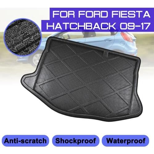 Car Carpet Rear Trunk Anti-mud Cover For Ford Fiesta Hatchback 2009-2017 Floor Mat