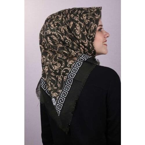 ERBİL PATTERNED LINEN FLAMLI SCARF-DESEN-06-RENK-02