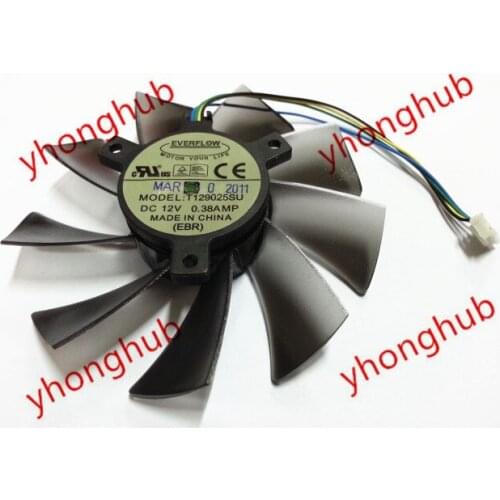 EVERFLOW T129025SU DC 12V 0.38A Diameter: 93mm Pitch: Server Cooling Fan
