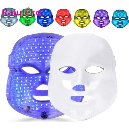 Photon Therapy Facial Care Mask 7 Color LED SPA Photon Facial Massage Beauty Mask Wrinkle Acne Removal Face Skin Rejuvenation