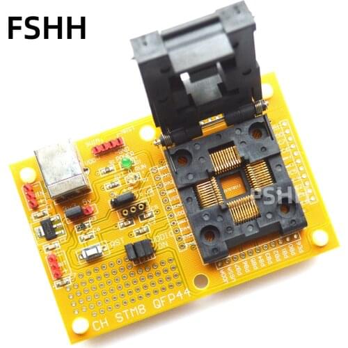 IC TEST STM8-QFP44 Core board STM8A STM8S STM8L Download seat test socket Programmer adapter TQFP44 LQFP44 0.8mm pitch