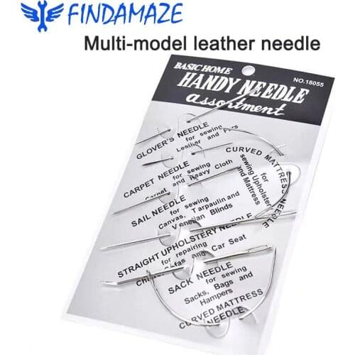 DIV Handmade Leather Tools, Leather Needle, Special-shaped Needle, Hand Sewing Needle, Seven-piece Set of Sewing Repair Tools