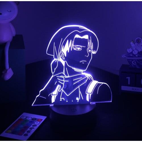 Levi Ackerman Acrylic 3d Lamp Attack on Titan for Home Room Decor Light Child Gift Levi Ackerman LED Night Light Anime