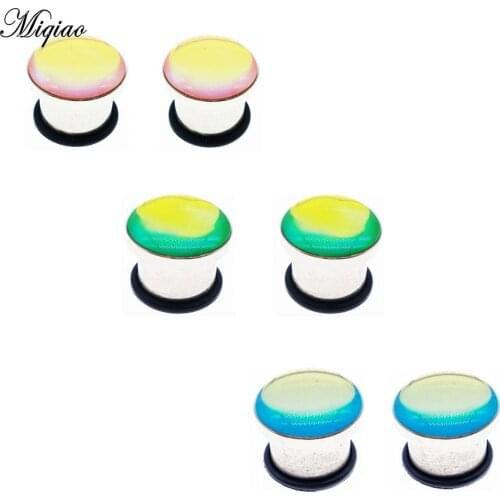 Miqiao 1 Pair 6-16mm Stainless Steel Ear Plug Ear Guages Tunnels Stretcher Kit Expander Flesh Tunnel Piercing Body Jewelry