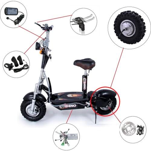 13 inch 48v 350W 500W 800W Hub Motor Electric Bicycle Motor KitBLDC Hub Motor kit With Accessory Controller LCD Handlebar