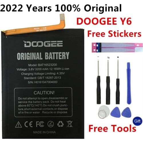 New Original Battery BAT16523200 MTK6750 Replacement 3600mAh Parts battery for DOOGEE Y6 Y6C Y6 Piano Smart Phone+ Free Tools