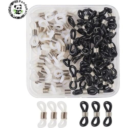 Pandahall 1 Box Eyeglass Holders Glasses Rubber Loop Ends for Jewelry Findings Eyewear Accessories Mixed Color 7.4x7.2x1.7cm
