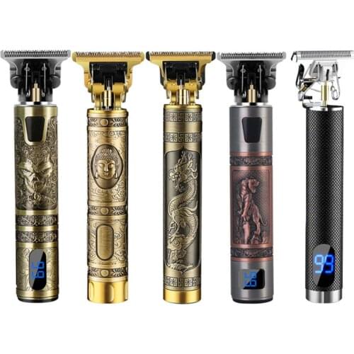 Buddha Head Barber Direct Charging Dragon And Phoenix Carving Barber Oil Head Electric Push Shear Oil Head Knife Charging Barber