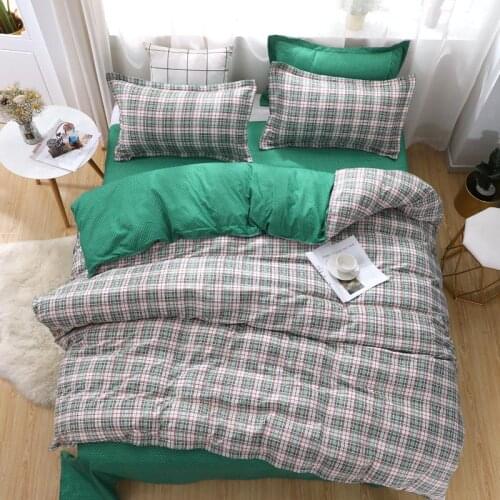 Green plaid Duvet Cover 220x240 Pillowcase 3Pcs,Bedding Set,135x200 Quilt Cover,Blanket Cover, Bed Sheet, Double Queen King Size