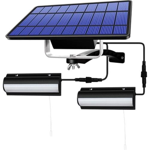 Double Head Solar Pendant Light Outdoor Indoor Solar Lamp Waterproof With Line Warm White/White Lighting For Camping Garden Yard