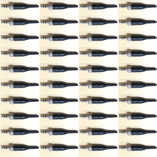 Whole sale! 40pcs/lot Black 3.5 mm 1/8" Stereo Screw Audio Lock Connector for Sennheiser Sony Microphone Spare Plug Adapter