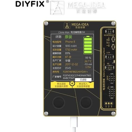 Qianli Battery Programmer For iPhone 5/5s/6P/7P/8P/X/XS Max Phone Battery Data Write Read Battery Cycle Cleaning Tester Repair