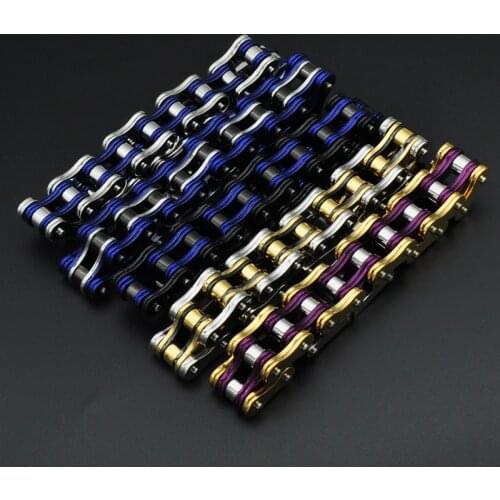 Luxury Motorcycle Link Chain Bracelet For Men Top Quality Stainless Steel Biker Bracelets Rock Hip Mens Wrist Jewelry Gift 2021