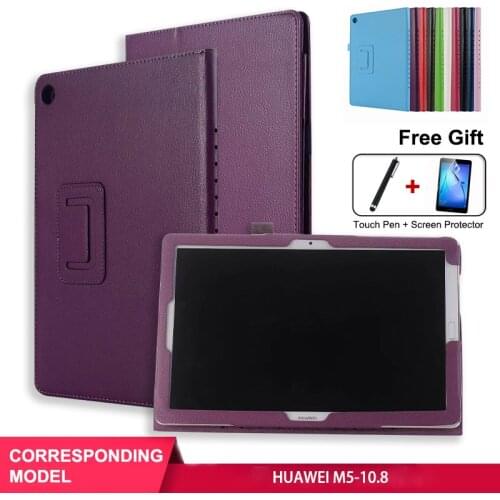 SZOXBY For HUAWEI MediaPad M5 10.8 Inch Business Tablet Case Leather Flip Cover Stand Sleep Wake Up Anti-Fall Shockproof Cover