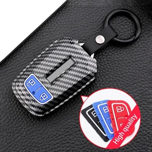 Carbon fiber ABS Car Key Fob Cover Case For ISUZU D-MAX DMAX MUX Truck Auto Smart Remote Keyless Protect Shell with keychain