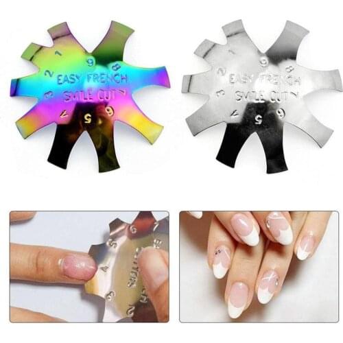 Nail Art Cutting V-shaped Template Steel French Nail DIY Steel Plate Acrylic Knife Nail Supplies