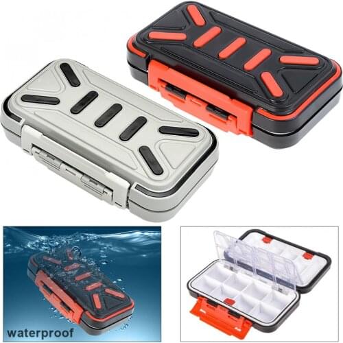 16.5x9.3x4.5cm Double layer Waterproof 16 Compartments Fishing Tackle Box Lures Hooks Fishing Accessories Storage Box