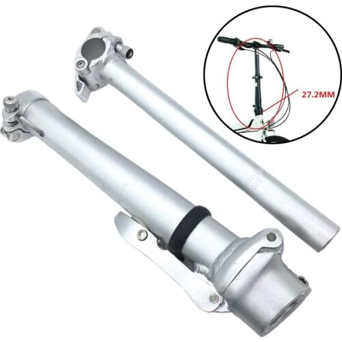 Folding Bike Stem with Teeth 25.4mm Lightweight Height Angle Adjustable Folding Riser Stem Head Tube Handlebar Support Pole
