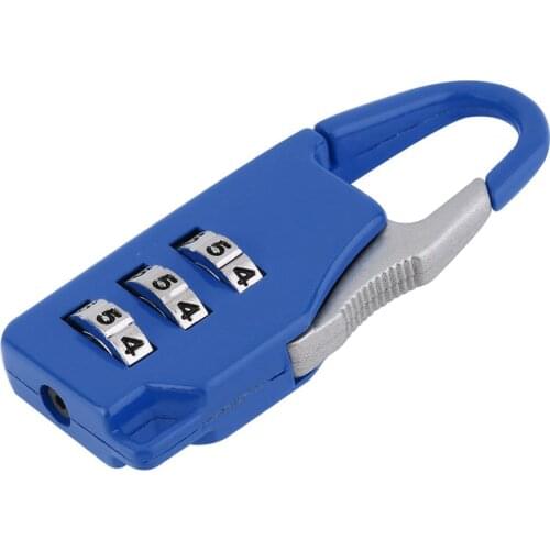 1PCS Mini Dial Digit Number Password Lock High Quality Luggage Suitcase Zipper Padlock 3 Combination Security Lock