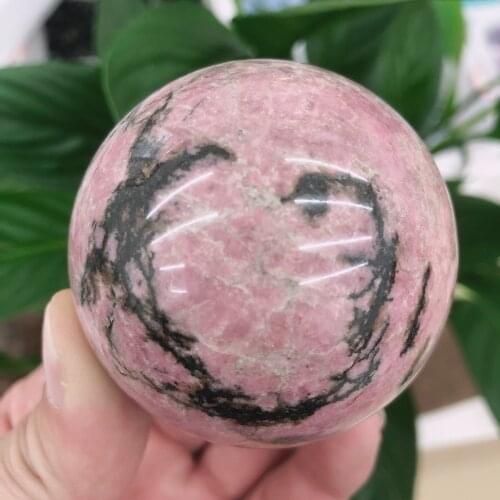 1pc Natural Crystals Quartz Rhodonite Sphere Crystal Ball Energy Healing Stones Room Home Aquarium Decoration Accessories