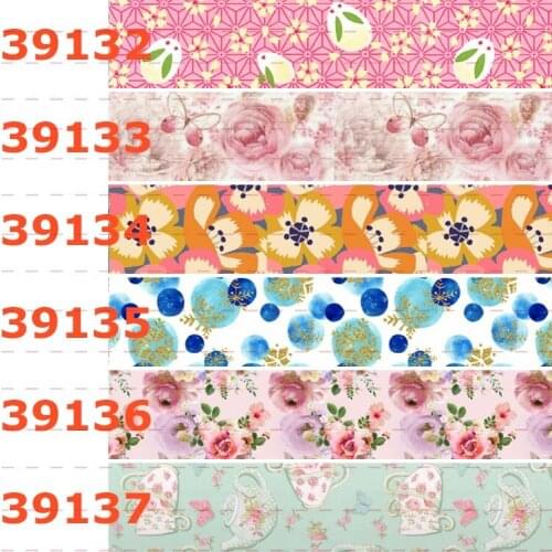 10yards - different sizes -Flowers pattern Grosgrain ribbon -beautiful flowers pattern printed ribbon