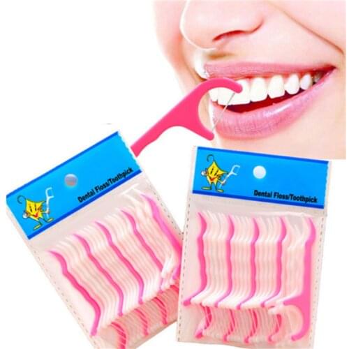 25Pcs Disposable Dental Flosser Interdental Brush Teeth Stick Toothpicks Floss Pick Oral Gum Teeth Cleaning Care