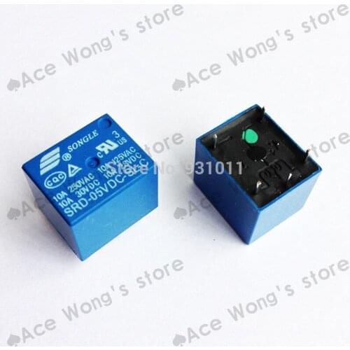 5pcs/LOT SONGLE Power Relay SRD-5VDC-SL-C PCB Type 5V DC free shipping