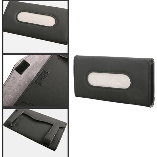 Car Sun Visor Leather Tissue Box Paper Napkin Seats Back Holder Outdoor Personal Car Parts Decoration for Auto Storage