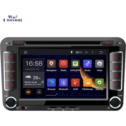 WANUSUAL 1024*600 7 Inch Octa Core 32G 4G RAM Android 6.0 Car Video Player GPS for VW Tiguan GP for Sharan for Caddy for Polo