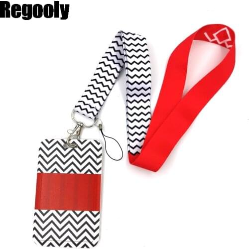 Twin Peaks Lanyard Credit Card ID Holder Bag Student Women Travel Card Cover Badge Car Keychain Gifts Accessories