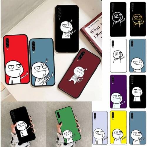 Funny Man Middle Finger Phone Case For Samsung Galaxy A30 A20 S20 A50S A30S A71 A10 A10S A6 plus Fundas Coque Bumper